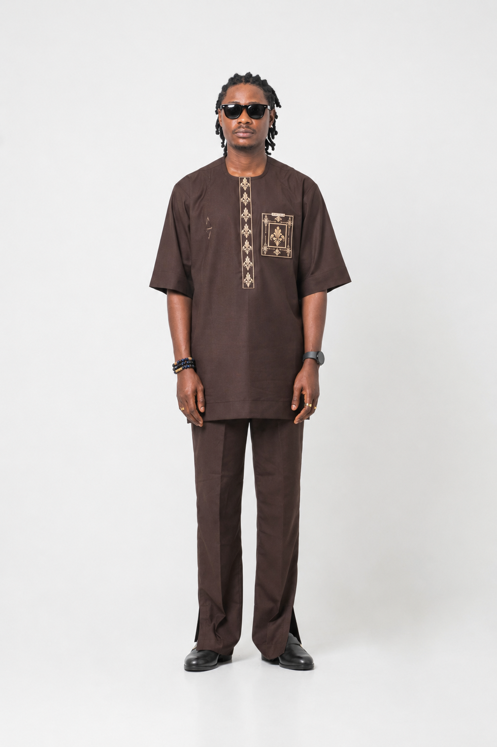 Embroidery detail on premium wear senator
