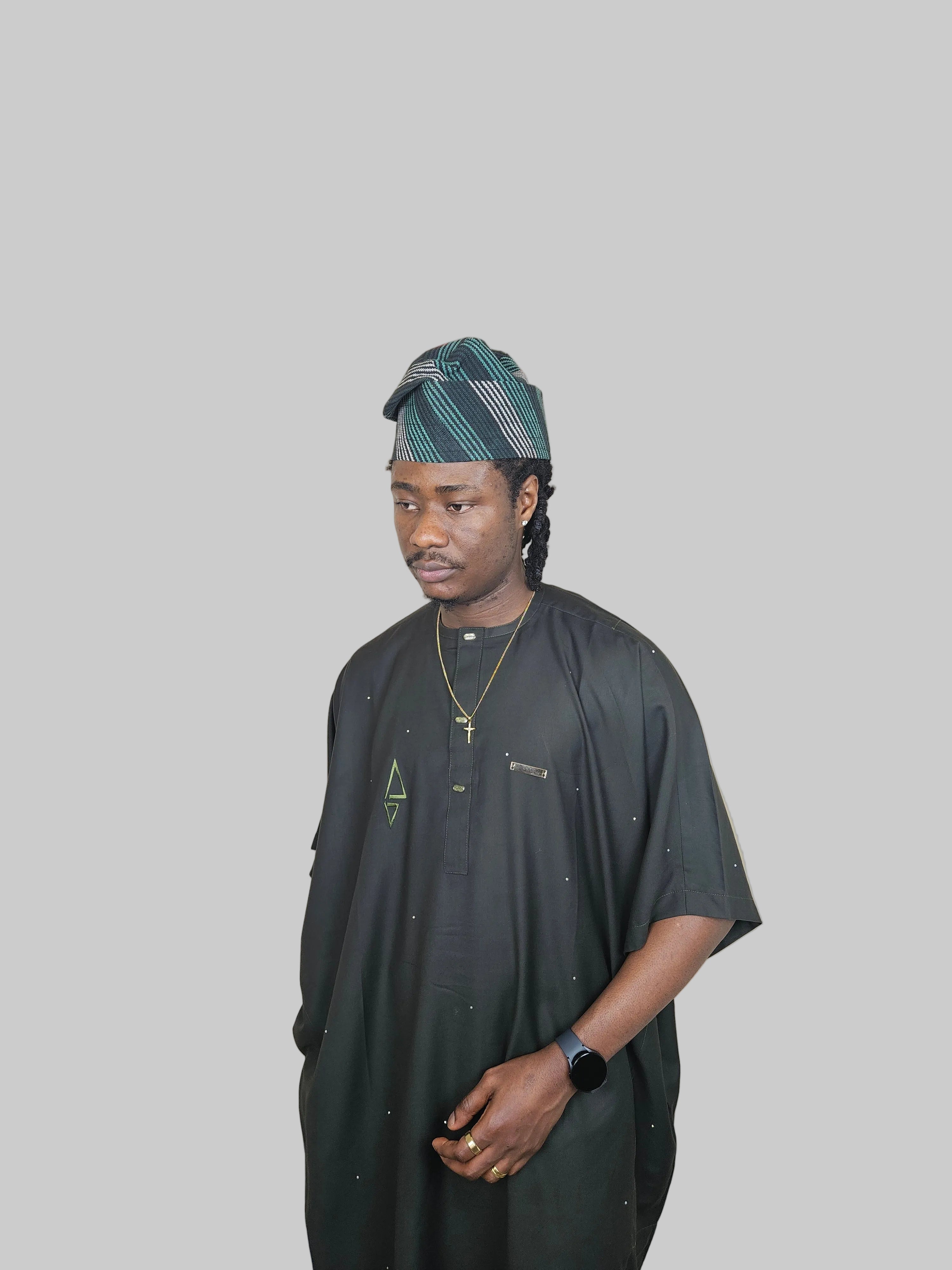 Luxury Three-Piece Danshiki for Men - Green