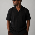 Textured Resort Shirt - Black