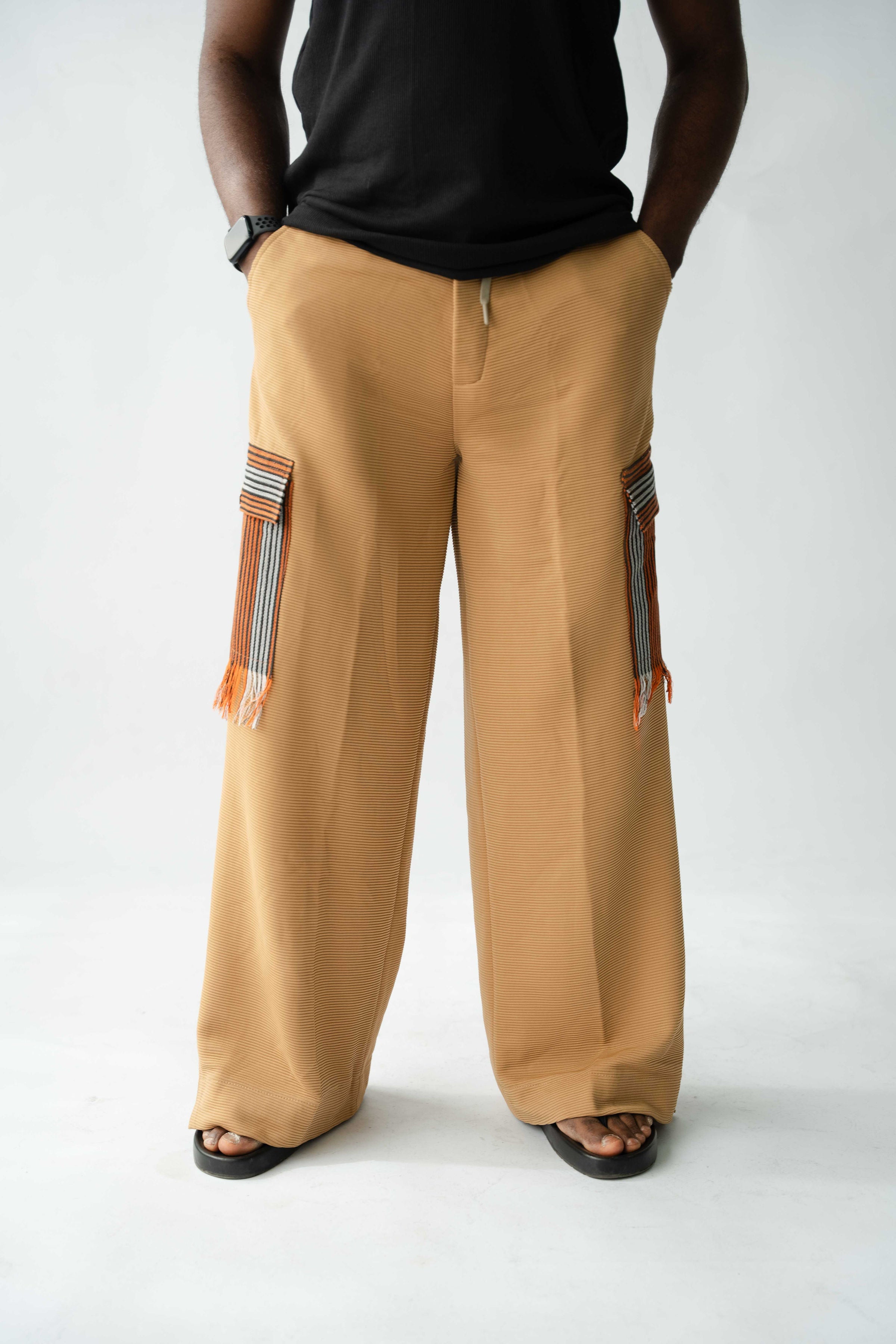 Front view wide leg pant