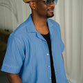 Textured Resort Shirt - Pale Blue