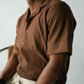 Textured Resort Shirt - Brown