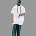 Luxury Three-Piece Nigerian Danshiki for Men with Swarovski Stone Detailing - Balogun GW