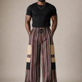 Olu Aso Oke cargo pant with oversized wide-leg fit and striped heritage fabric