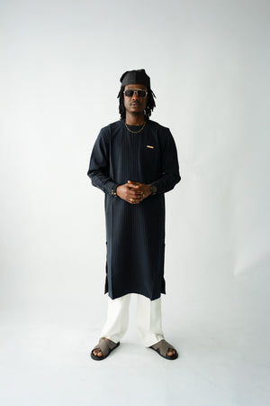 Black senator outfit with white trouser