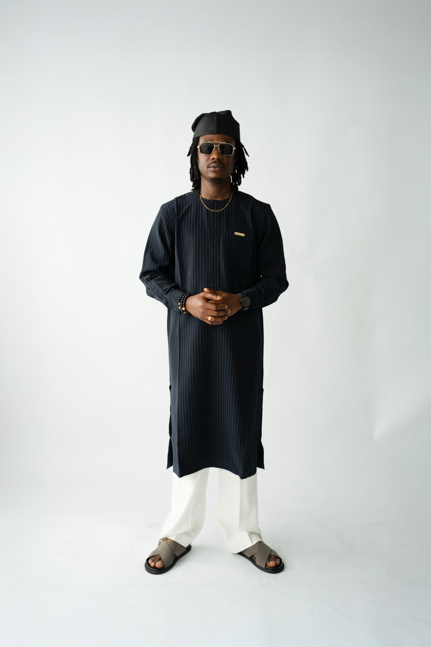 Black senator outfit with white trouser